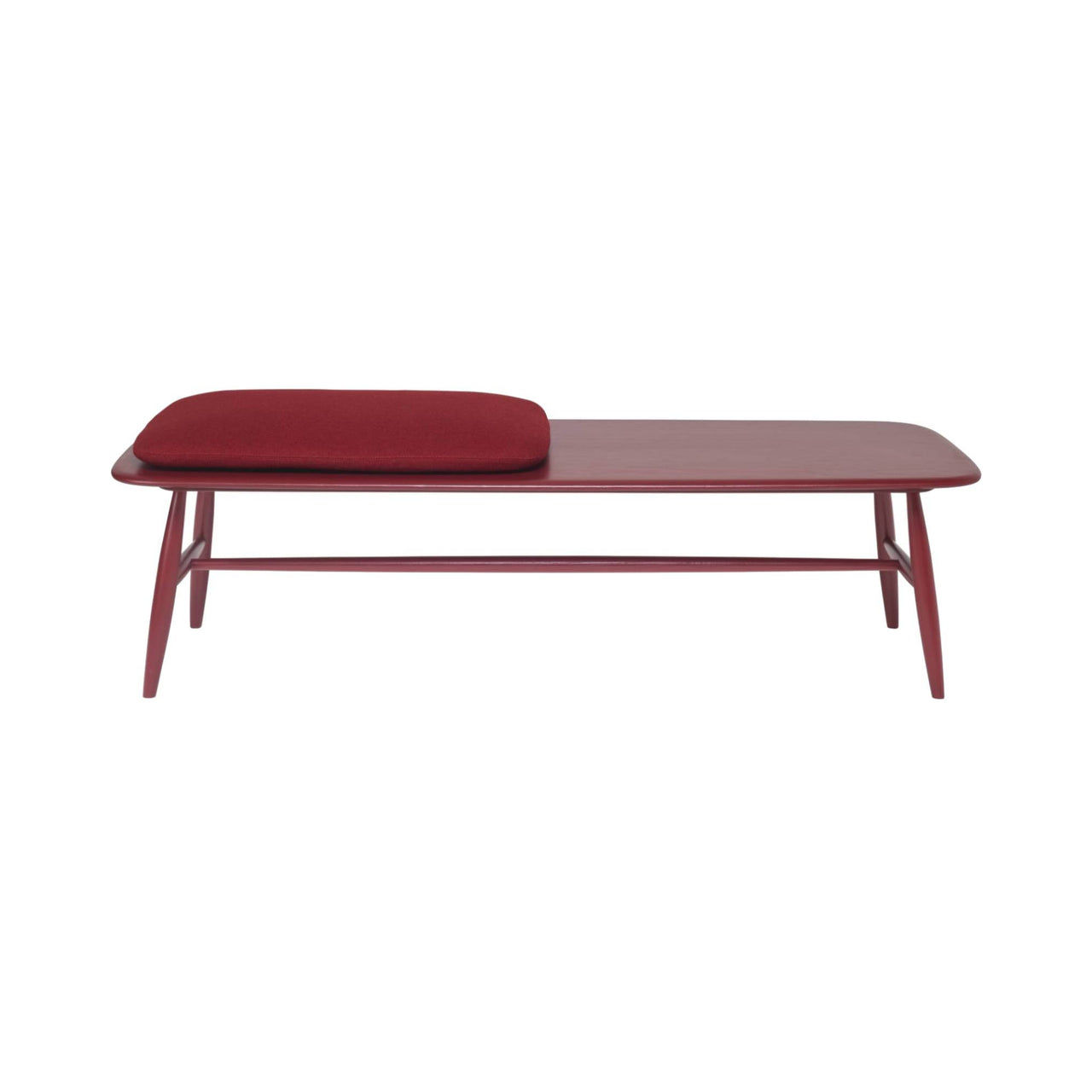 Von Bench with Pad: Stained Vintage Red