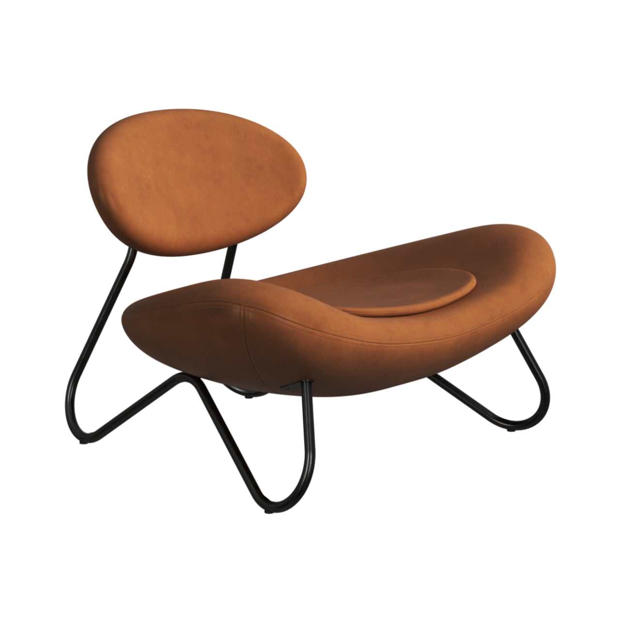 Meadow Lounge Chair: Black Painted Steel