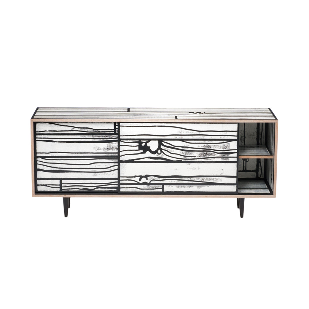Wrongwoods Low Cabinet: White + Black
