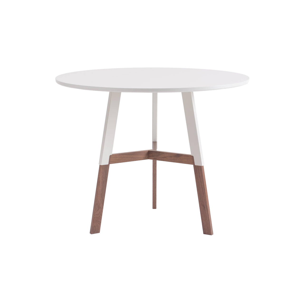 1/2 Nelson Cafe Table: Walnut + White
