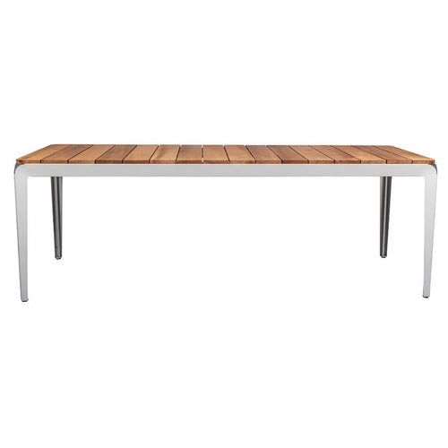 Bended Table: Wood Top + Agate grey