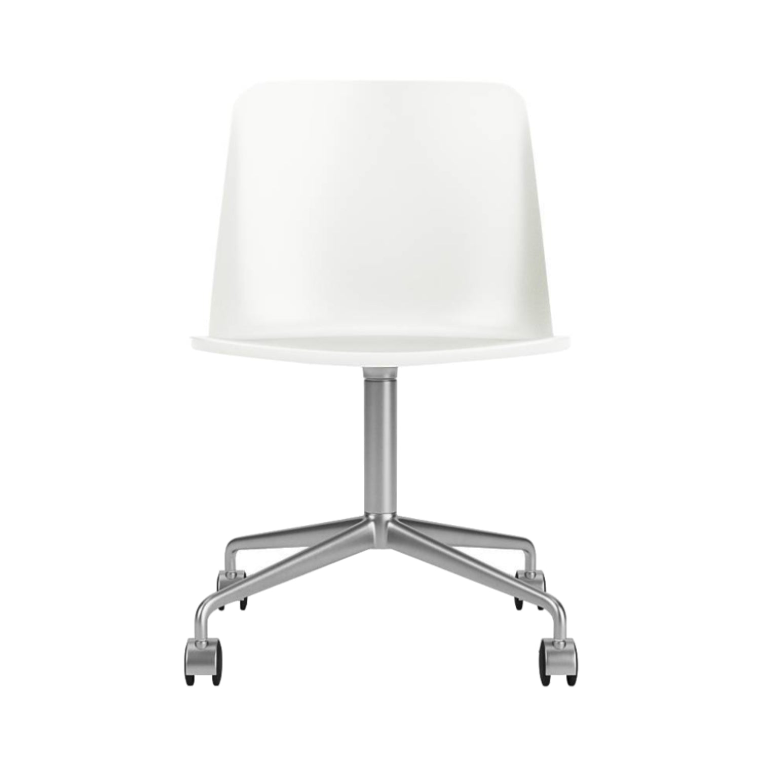 Rely Chair HW21: White + Polished Aluminum