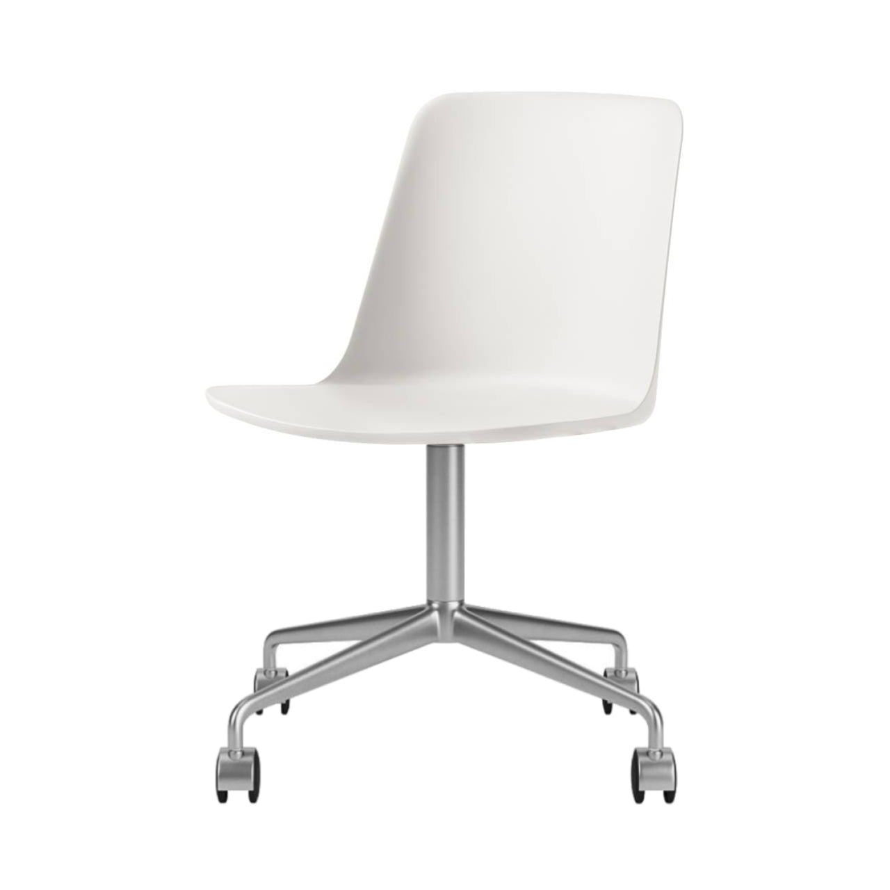 Rely Chair HW21: White + Polished Aluminum