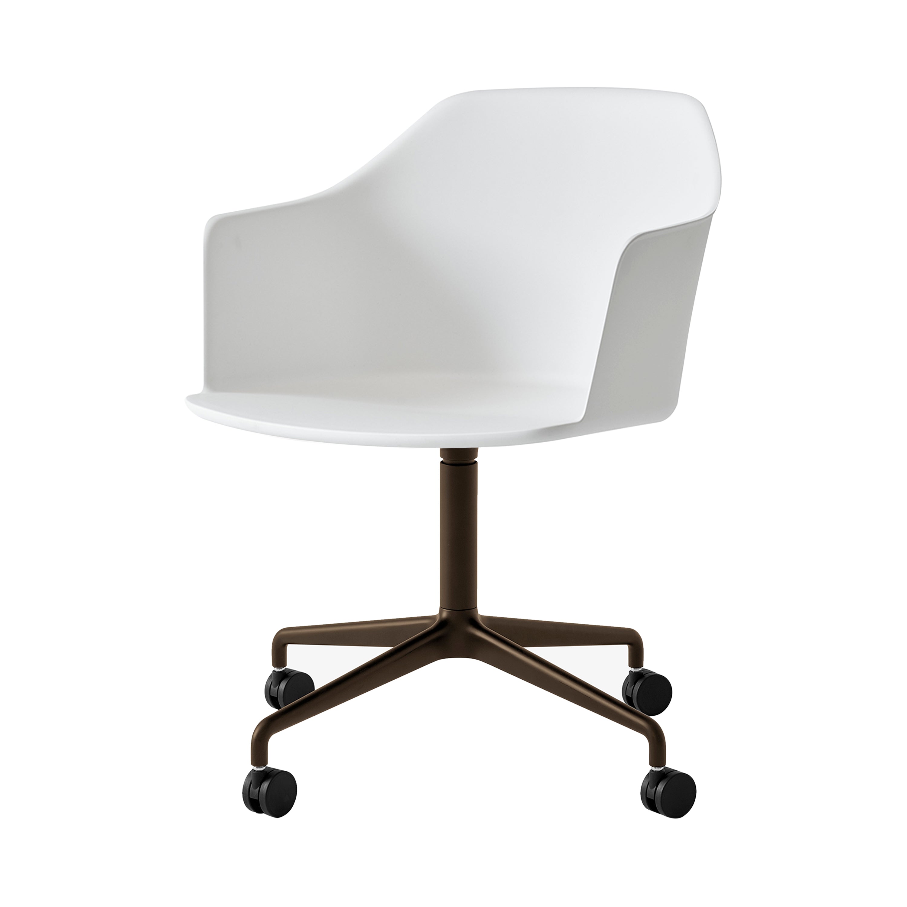 Rely Chair HW48: White + Bronzed
