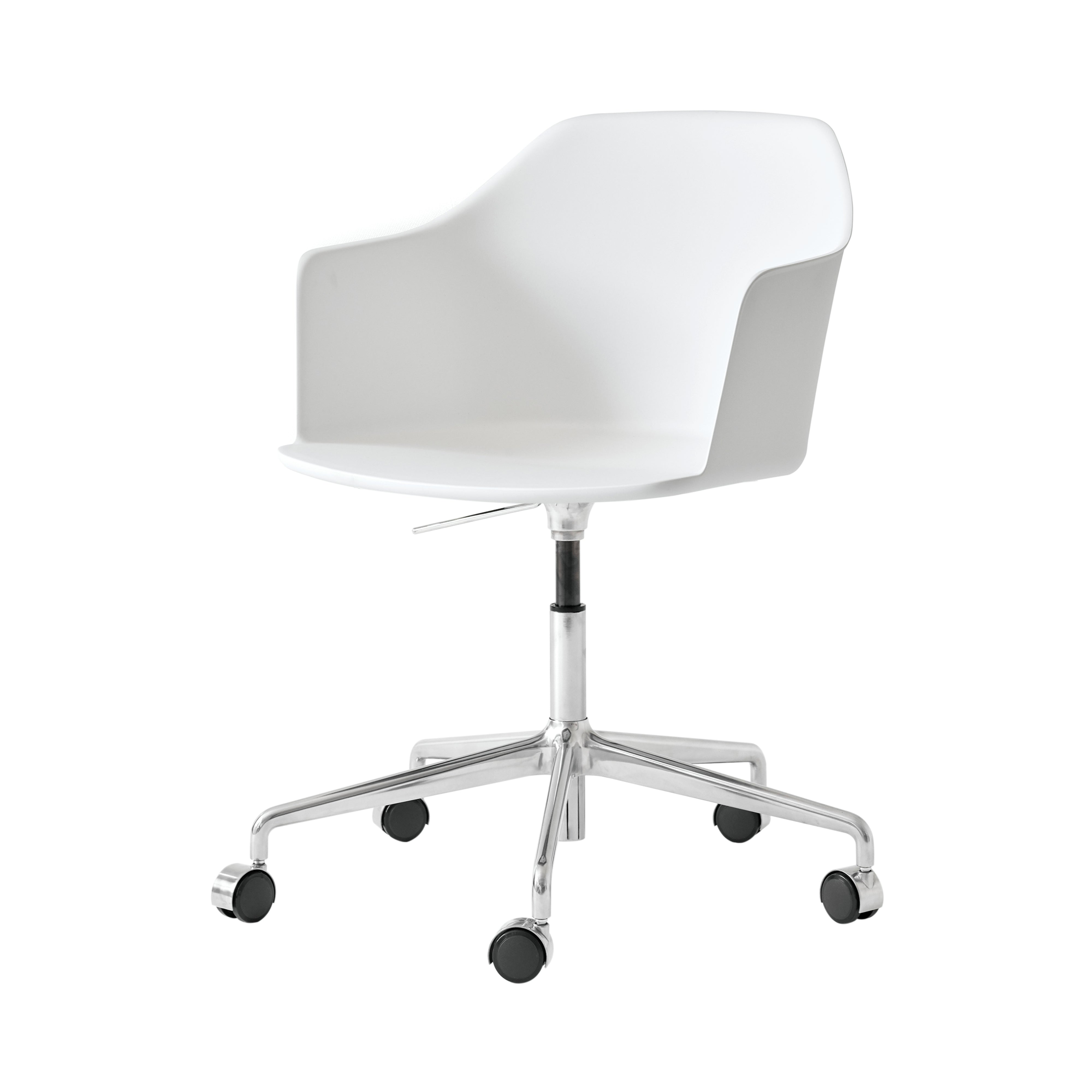 Rely Chair HW53: White + Polished Aluminum