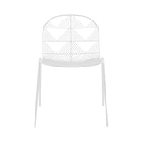 Betty Stacking Chair: White + Without Seat Pad
