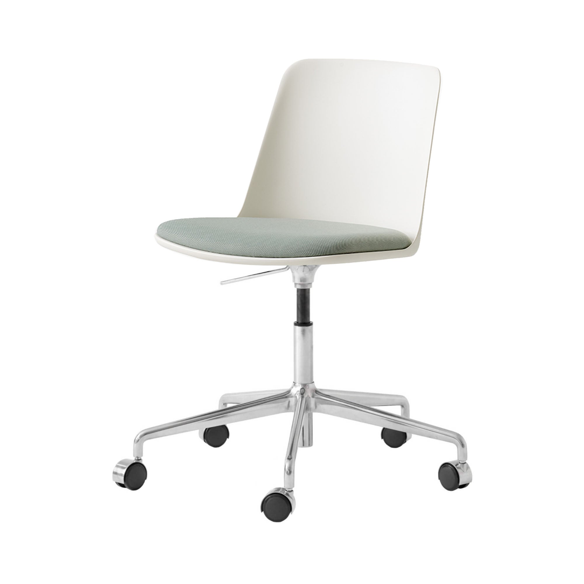 Rely Chair HW29: White + Polished Aluminum