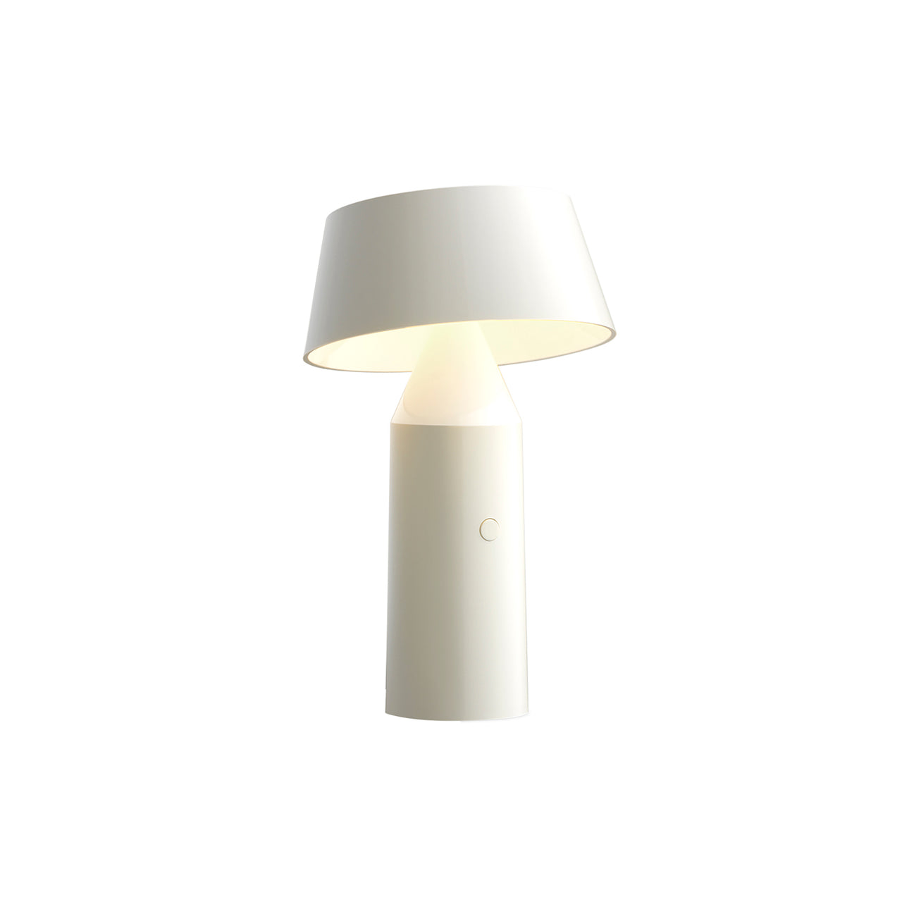 Bicoca Table Lamp: Portable + Off-White