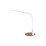 Lim360 Table Lamp: White + Walnut