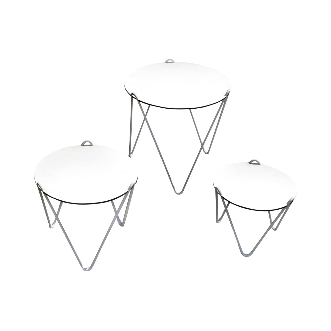 Circus Side Table: Set of 3 + White