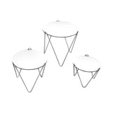 Circus Side Table: Set of 3 + White