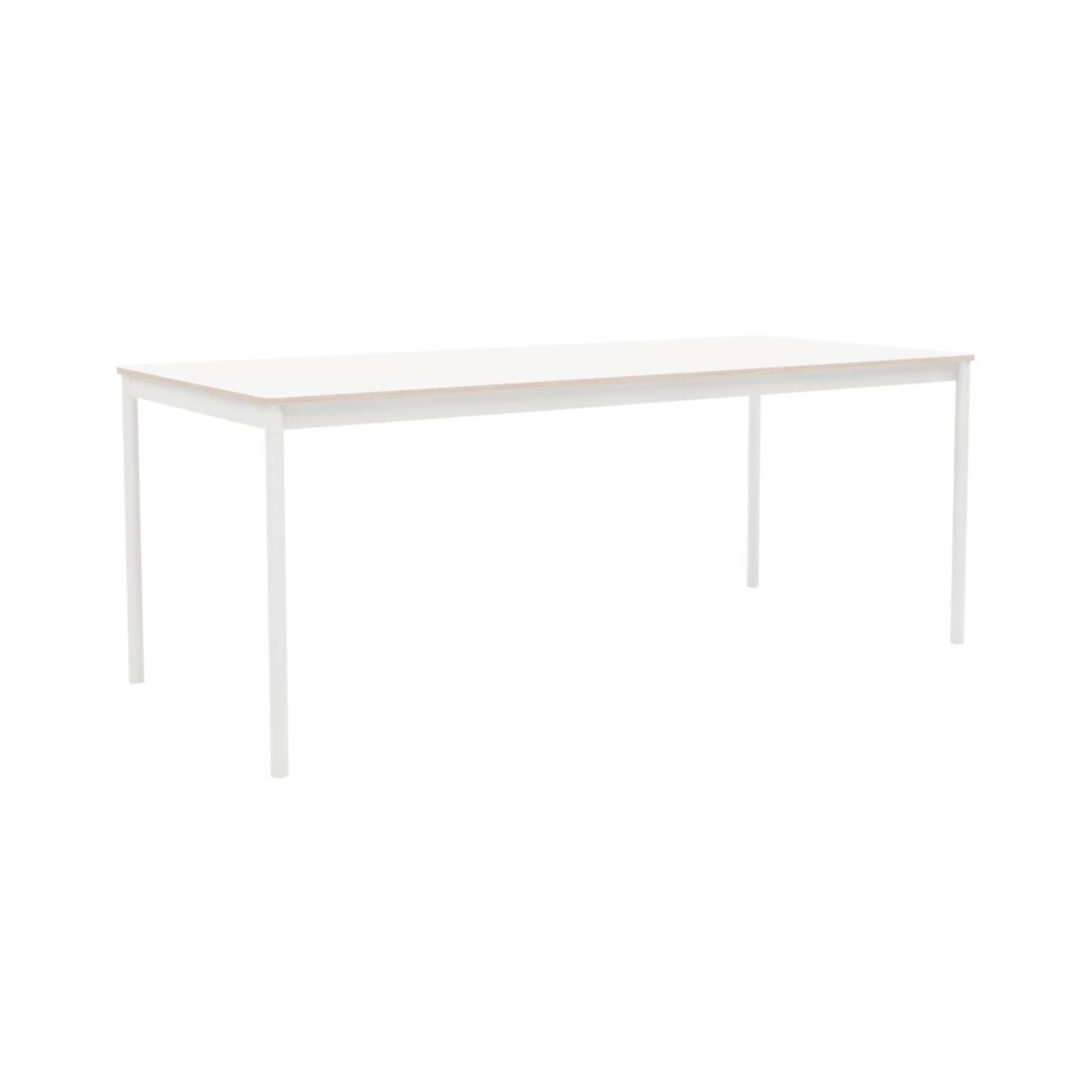 Base Table: Medium + White Laminate + Plywood Edge + White