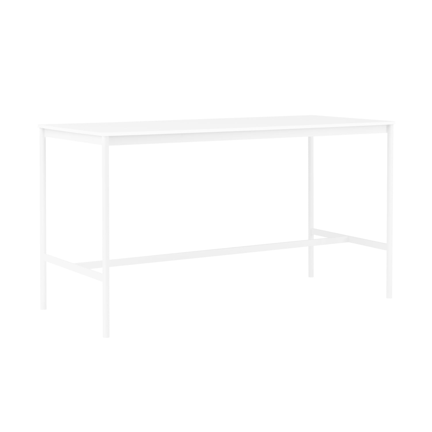 Base High Table: White Laminate + ABS Edge + White