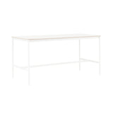 Base High Table: White Laminate + Plywood Edge + White