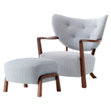 Wulff Lounge Chair ATD2 + Pouf ATD3: Walnut + Karandash 005