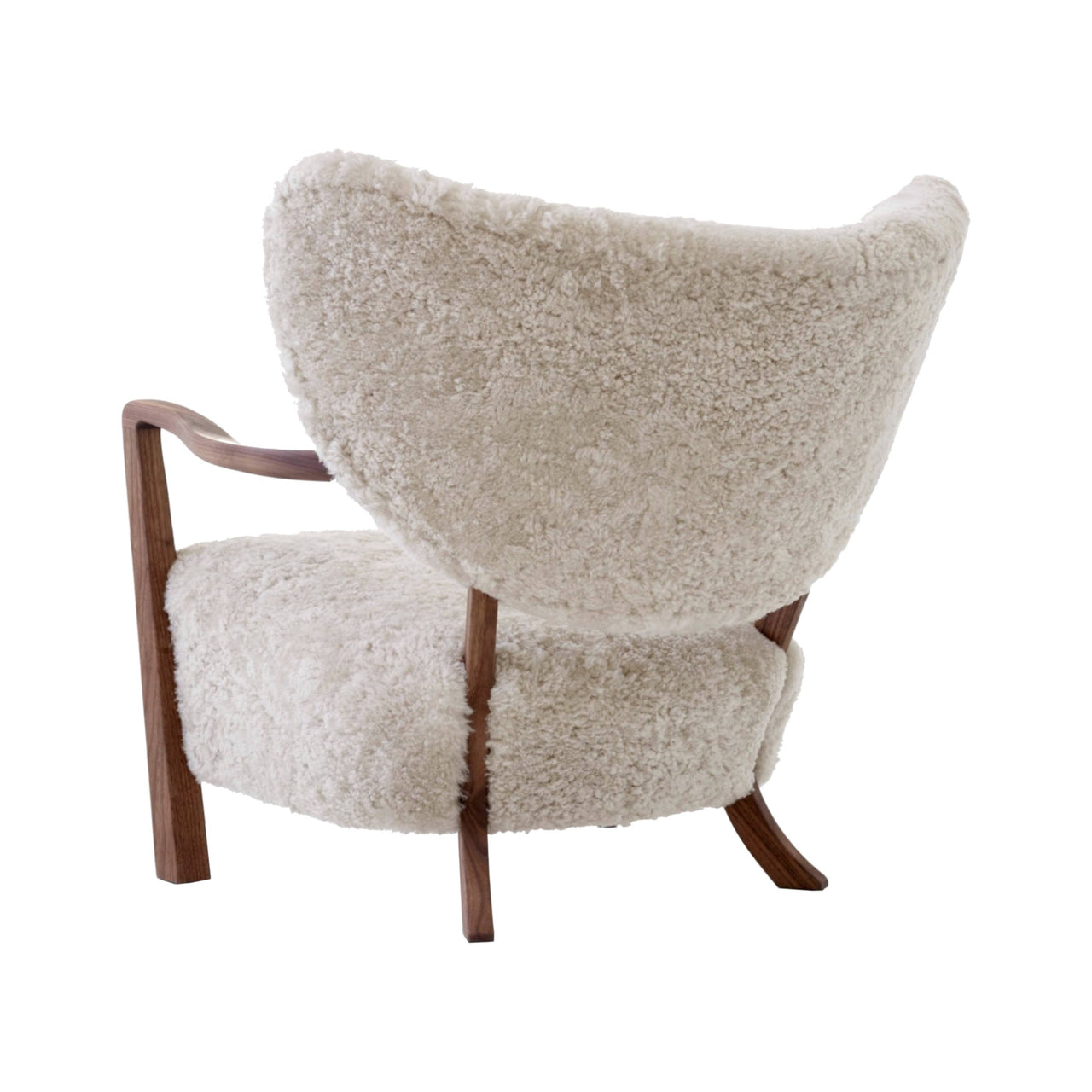 Wulff Lounge Chair ATD2: Walnut + Sheepskin Moonlight