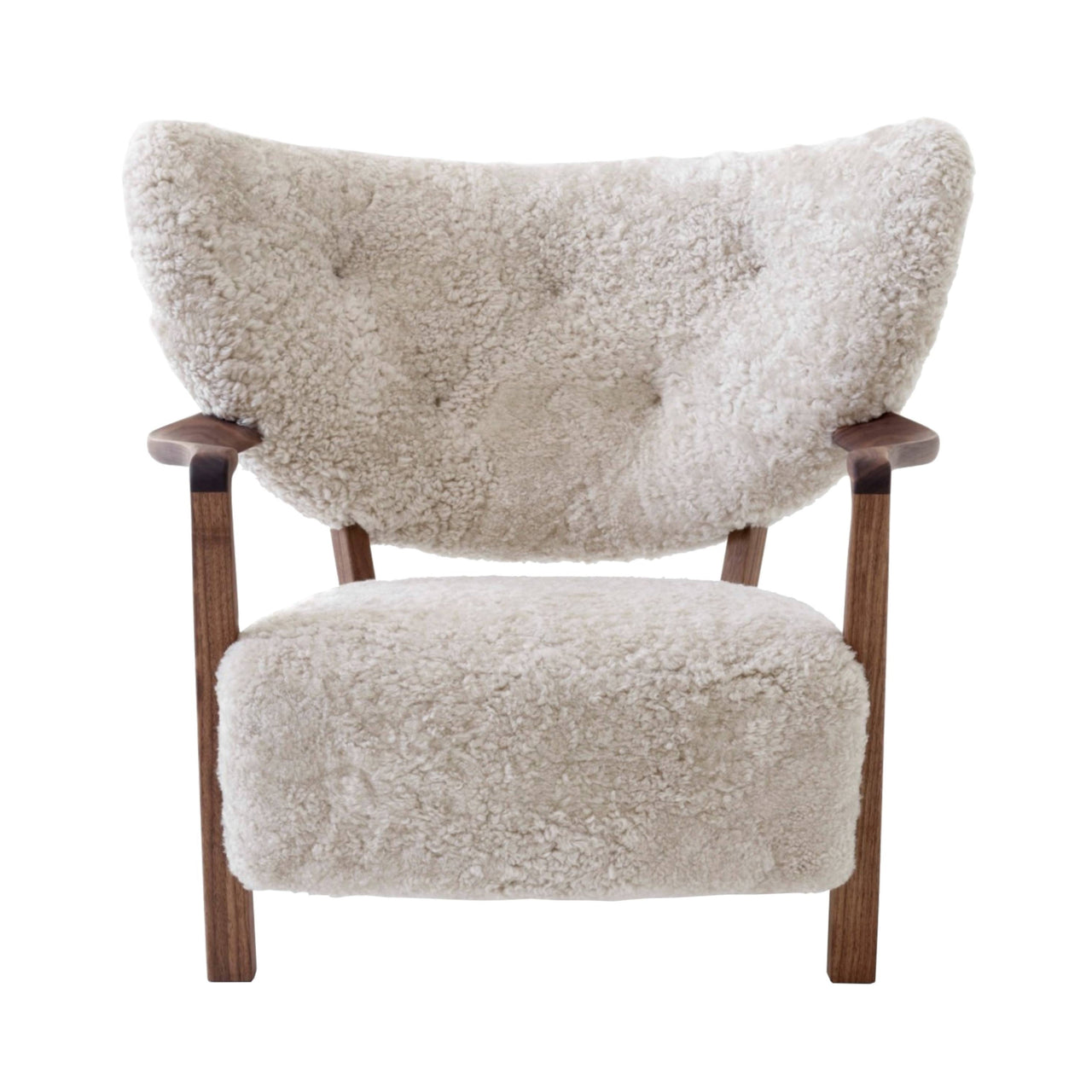 Wulff Lounge Chair ATD2: Walnut + Sheepskin Moonlight