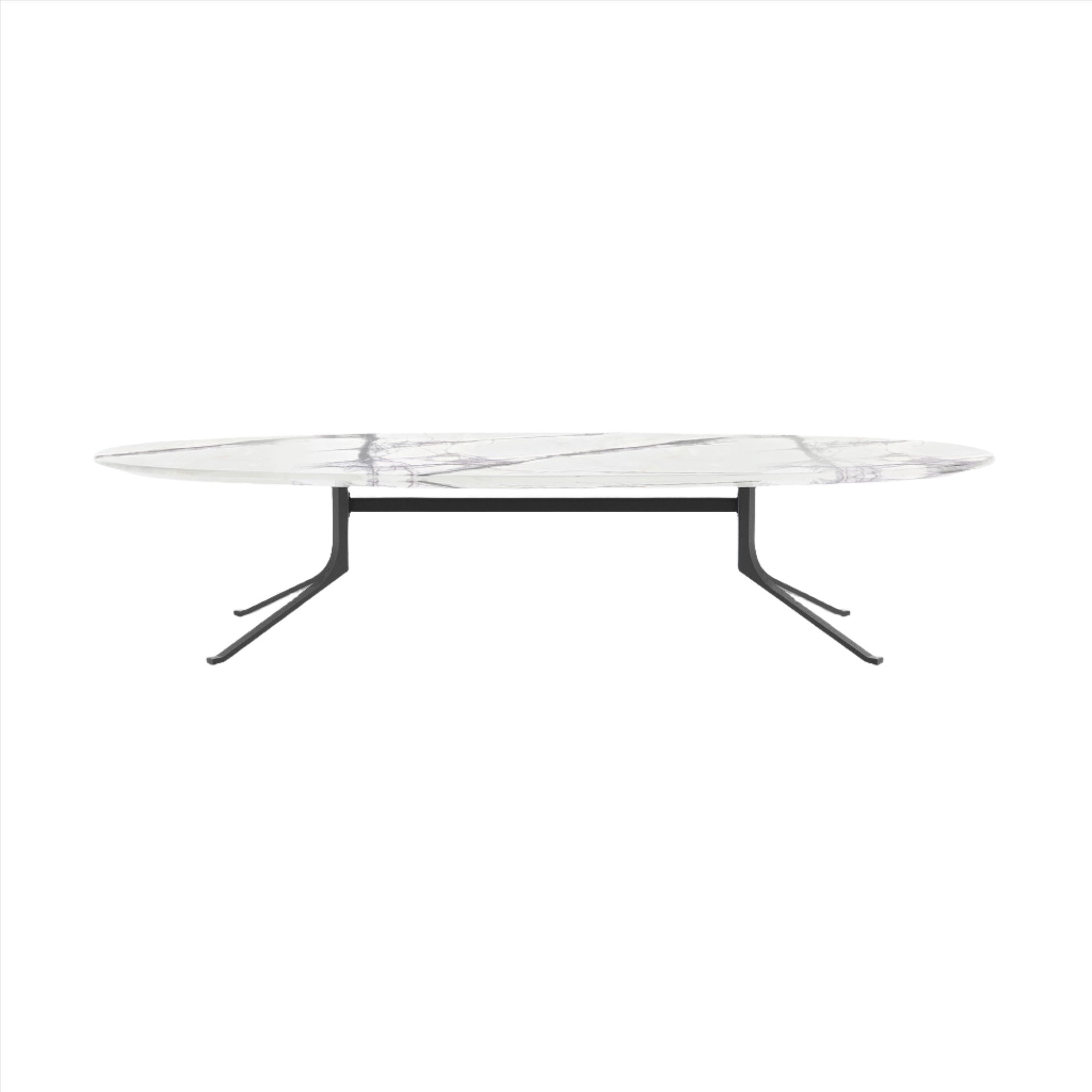 Blink Oval Coffee Table: Stone Top + Lilac