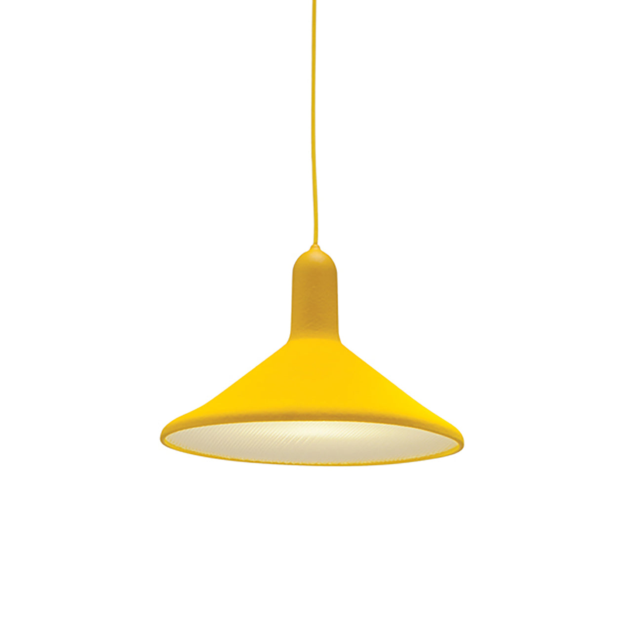 Torch Light Pendant: S3 Cone + Yellow + Yellow Cable
