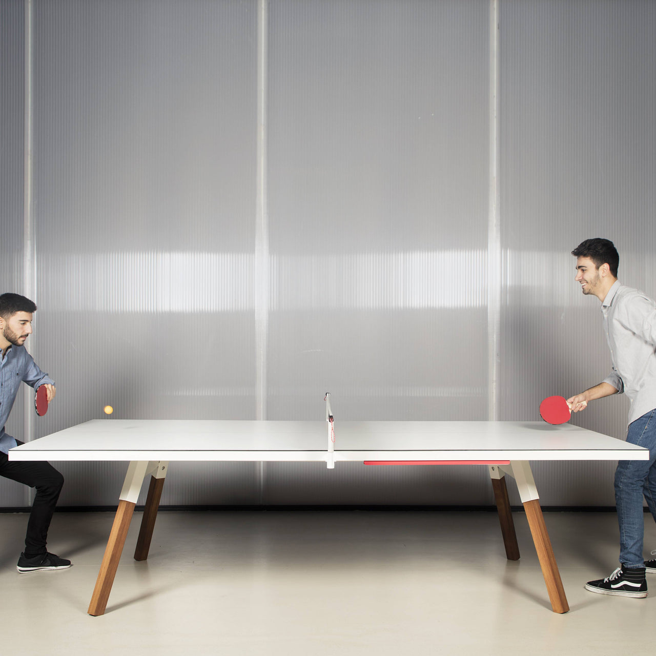White + Dark Gray Series A Ping-Pong Conference Table, Modern Office  Furniture