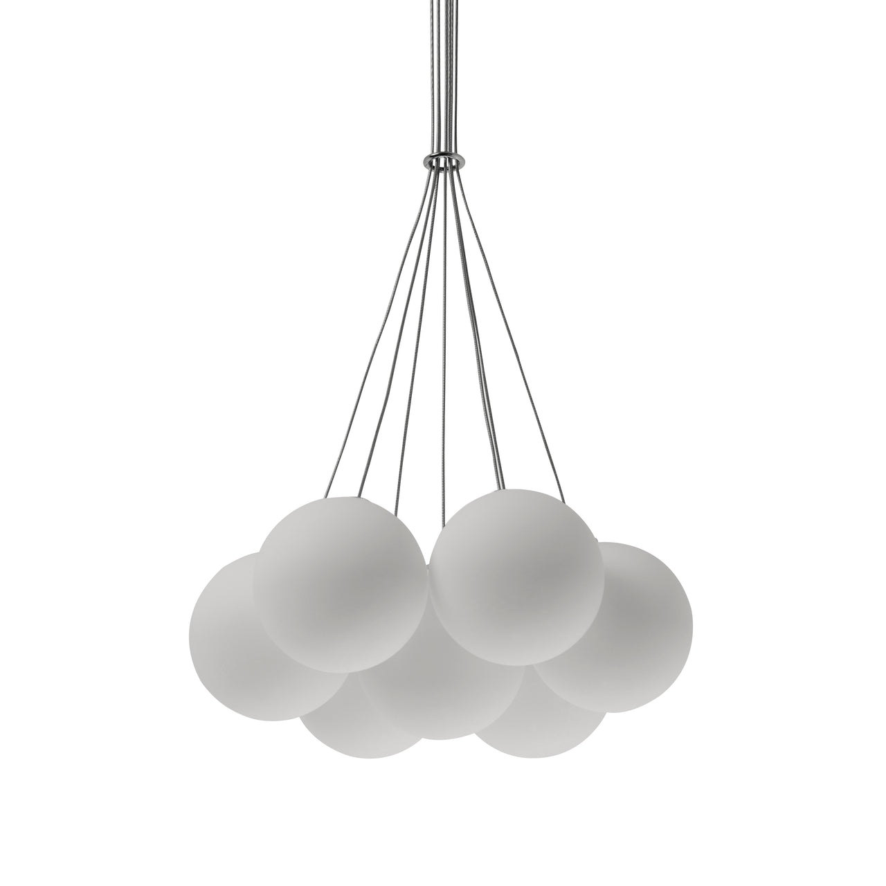 Glass 120. 07R Chandelier: Brushed Aluminum