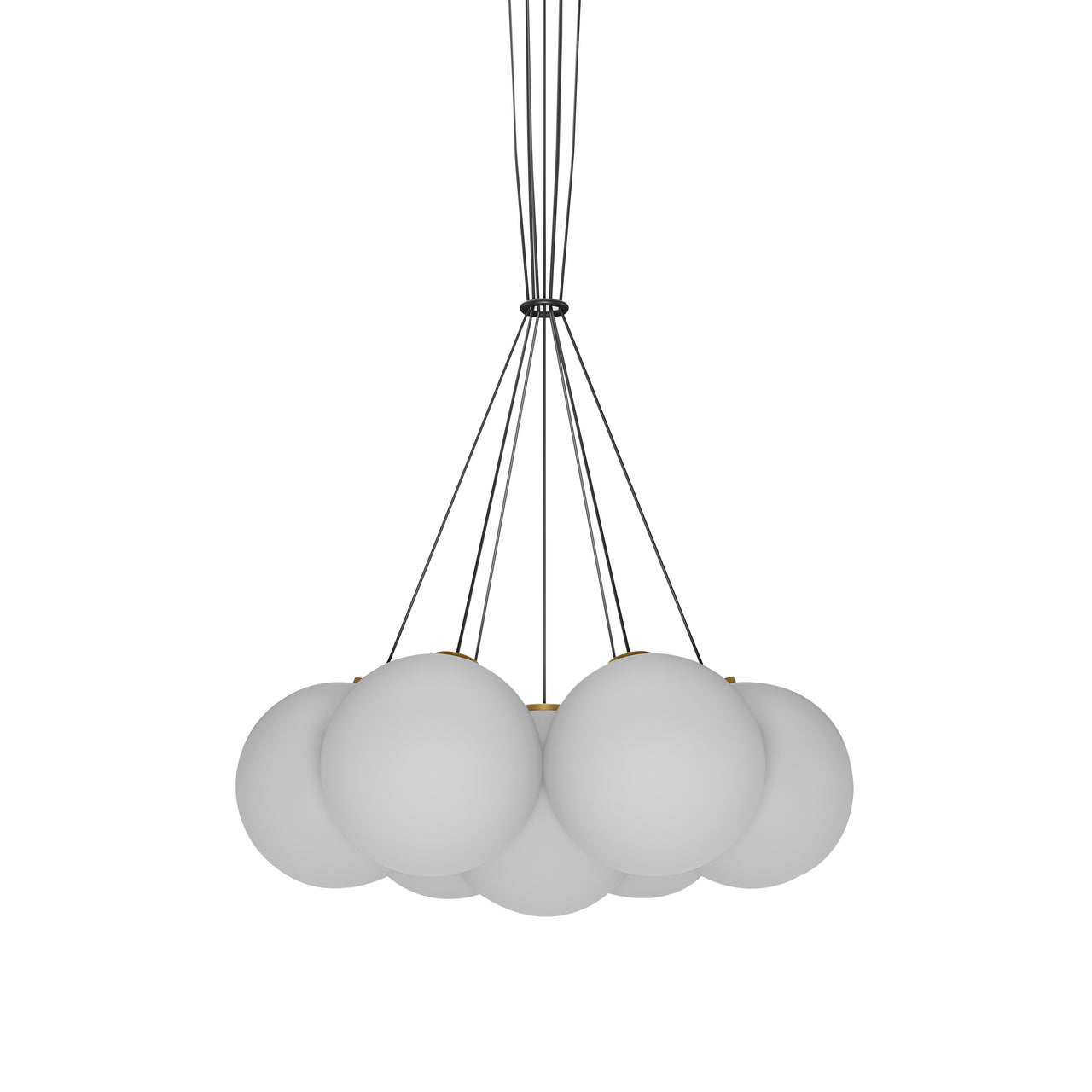 Glass 120. 07R Chandelier: Brushed Brass