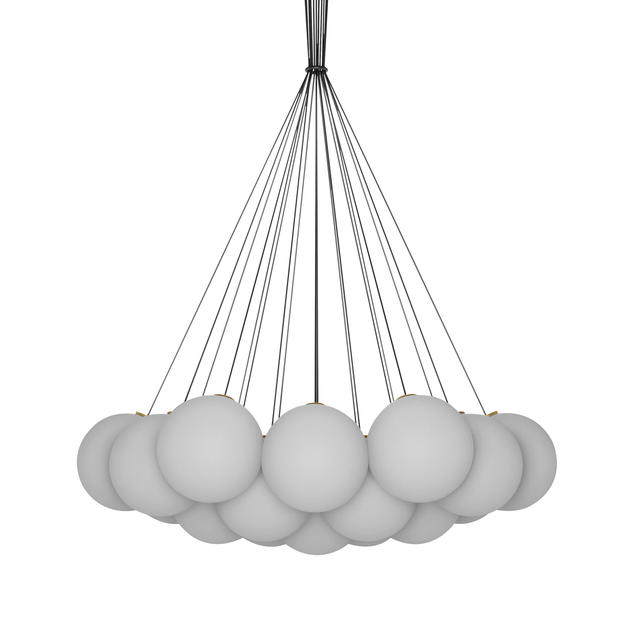 Glass 120. 19R Chandelier: Brushed Brass