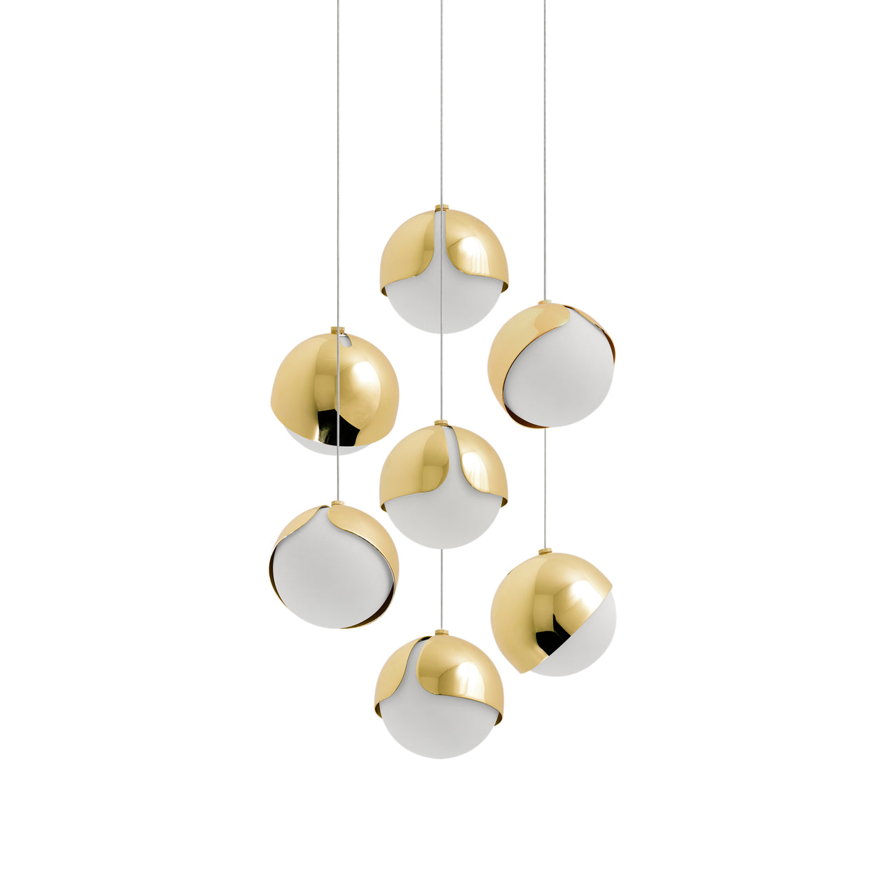 Ohm. 07 Chandelier: Polished Brass