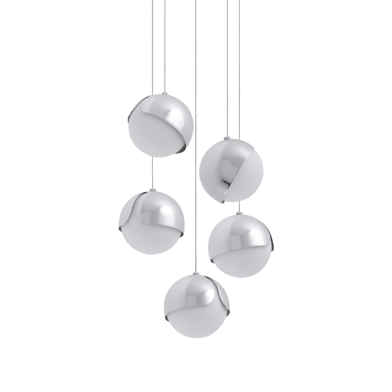 Ohm. 05 Chandelier: Polished Chrome