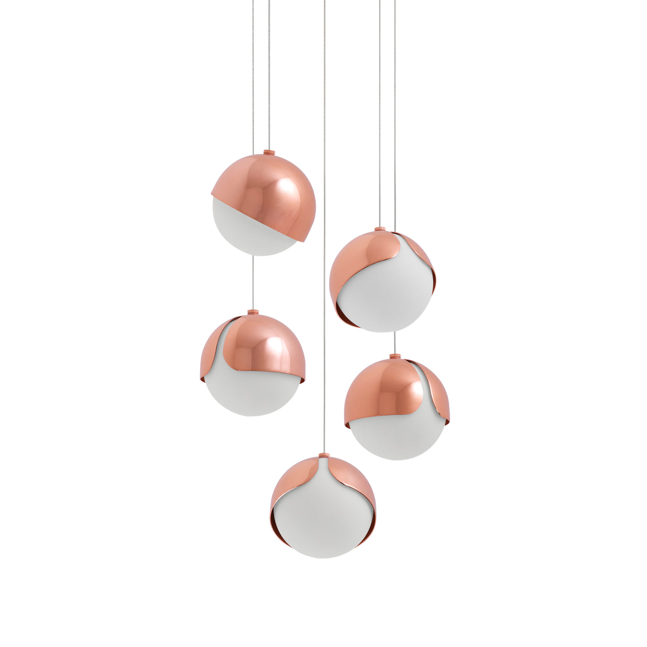 Ohm. 05 Chandelier: Polished Copper