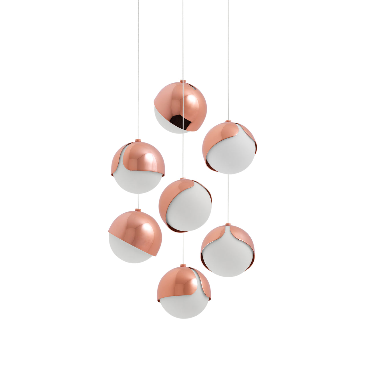 Ohm. 07 Chandelier: Polished Copper