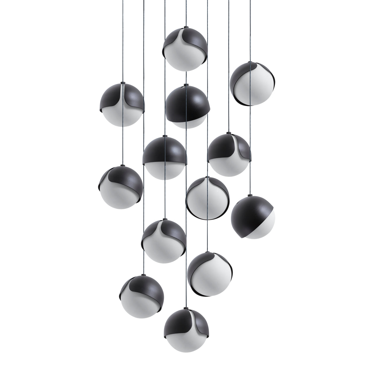 Ohm. 13 Chandelier: Sandtex Black