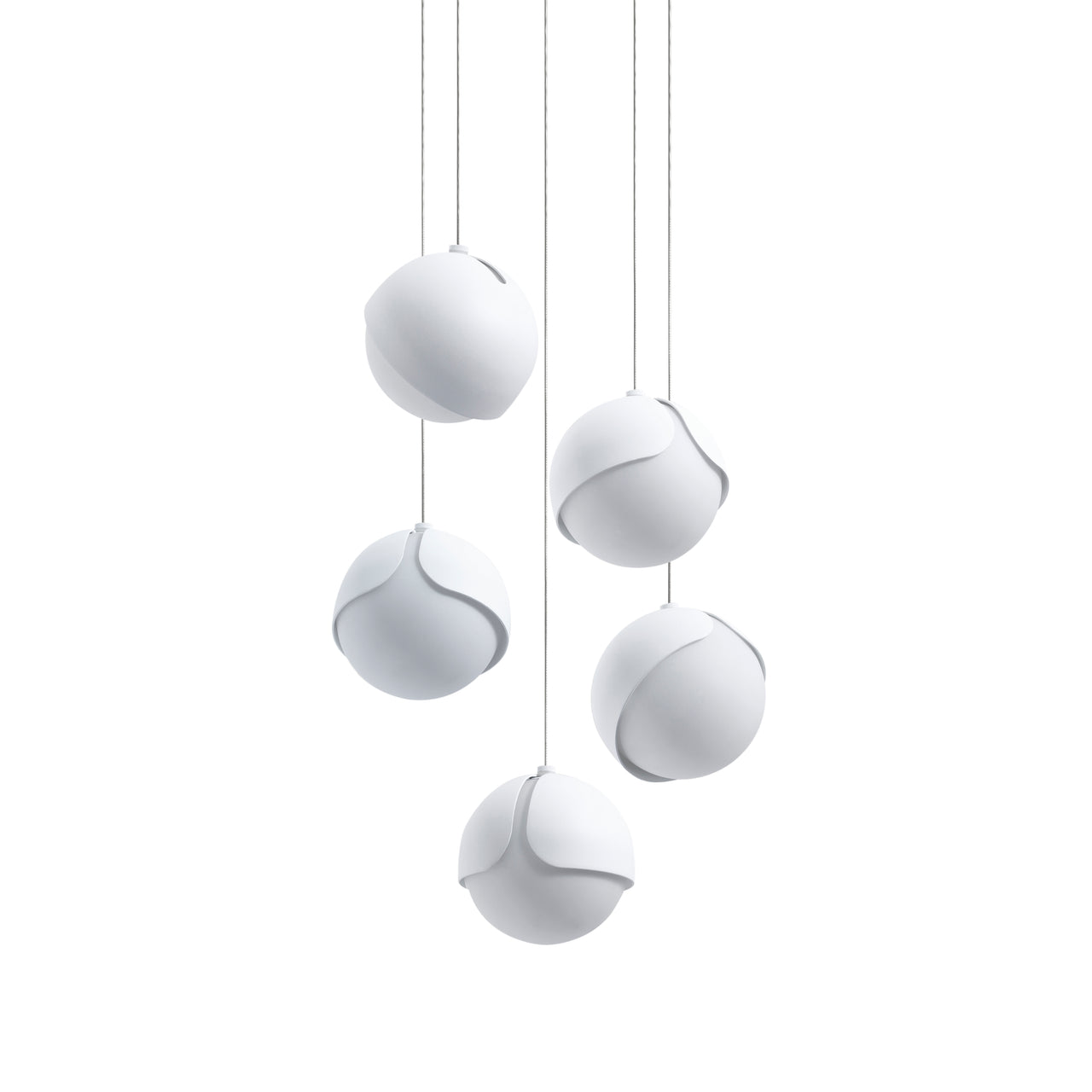 Ohm. 05 Chandelier: Sandtex White