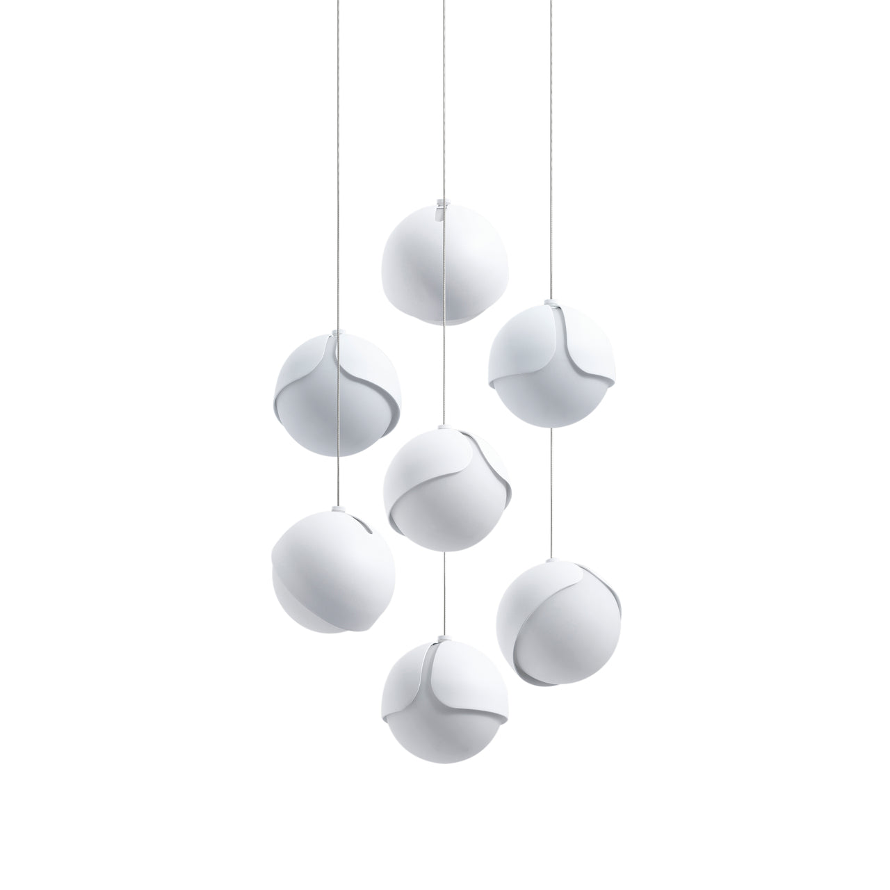 Ohm. 07 Chandelier: Sandtex White