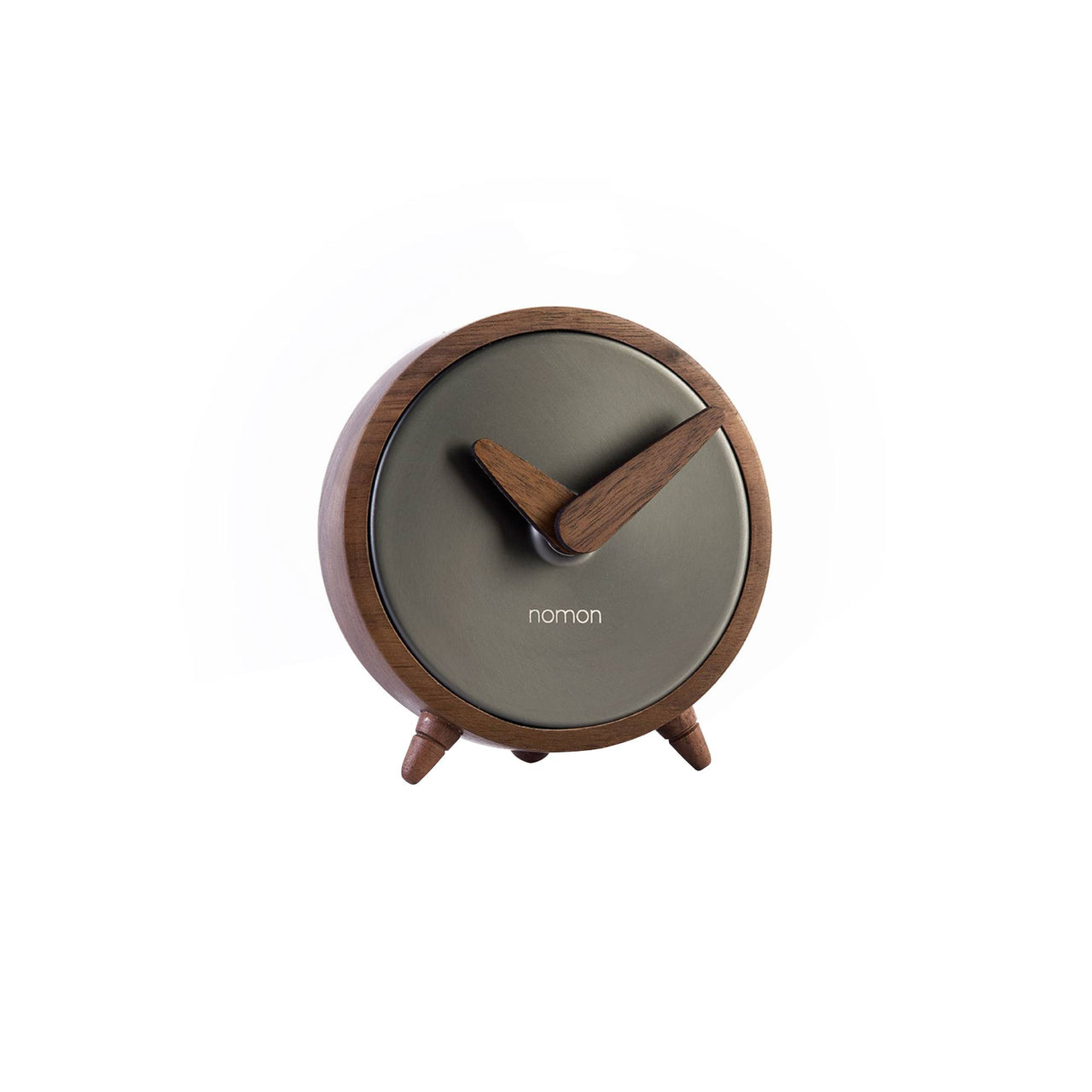 Átomo Table Clock: Graphite Brass