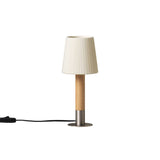 Básica Mínima Table Lamp: Natural Ribbon + Nickel