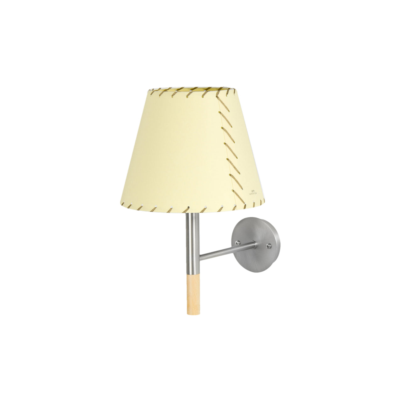BC Wall Lamp: BC2 + Stitched Beige Parchment