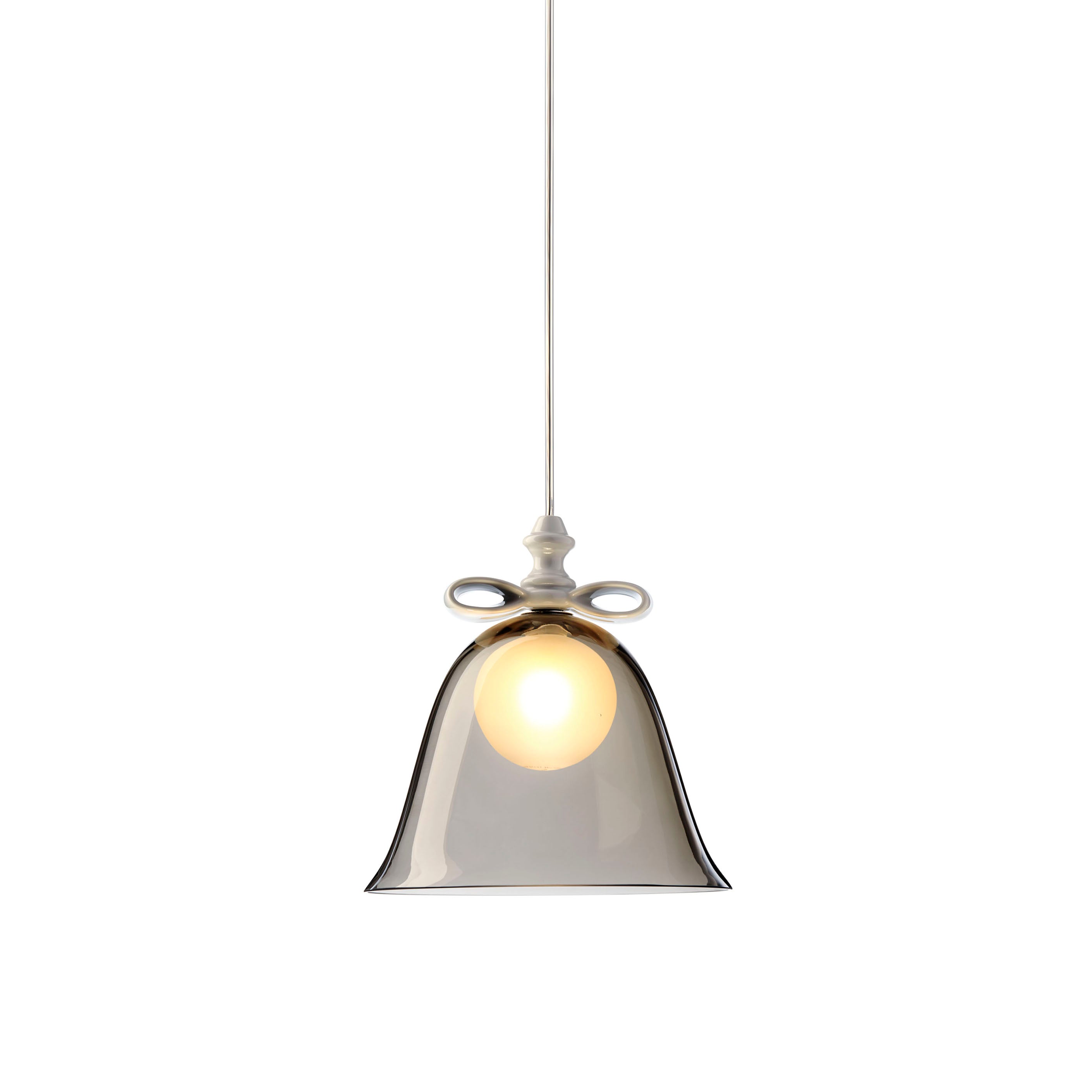 Bell Lamp: Small + White + Smoke