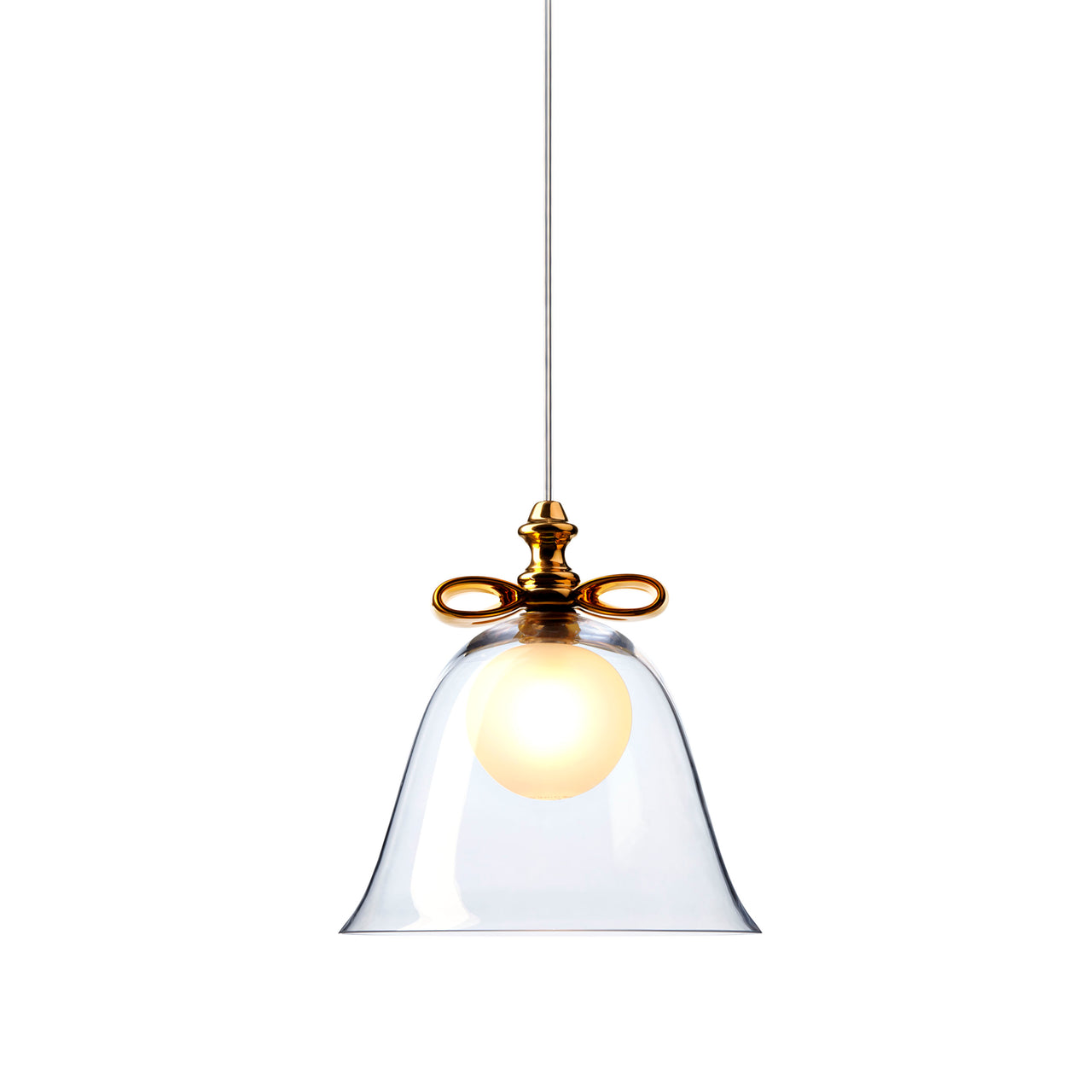 Bell Lamp: Gold + Transparent