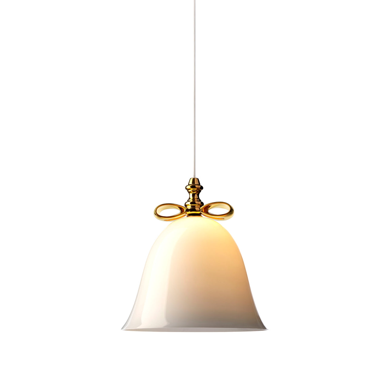 Bell Lamp: Gold + White