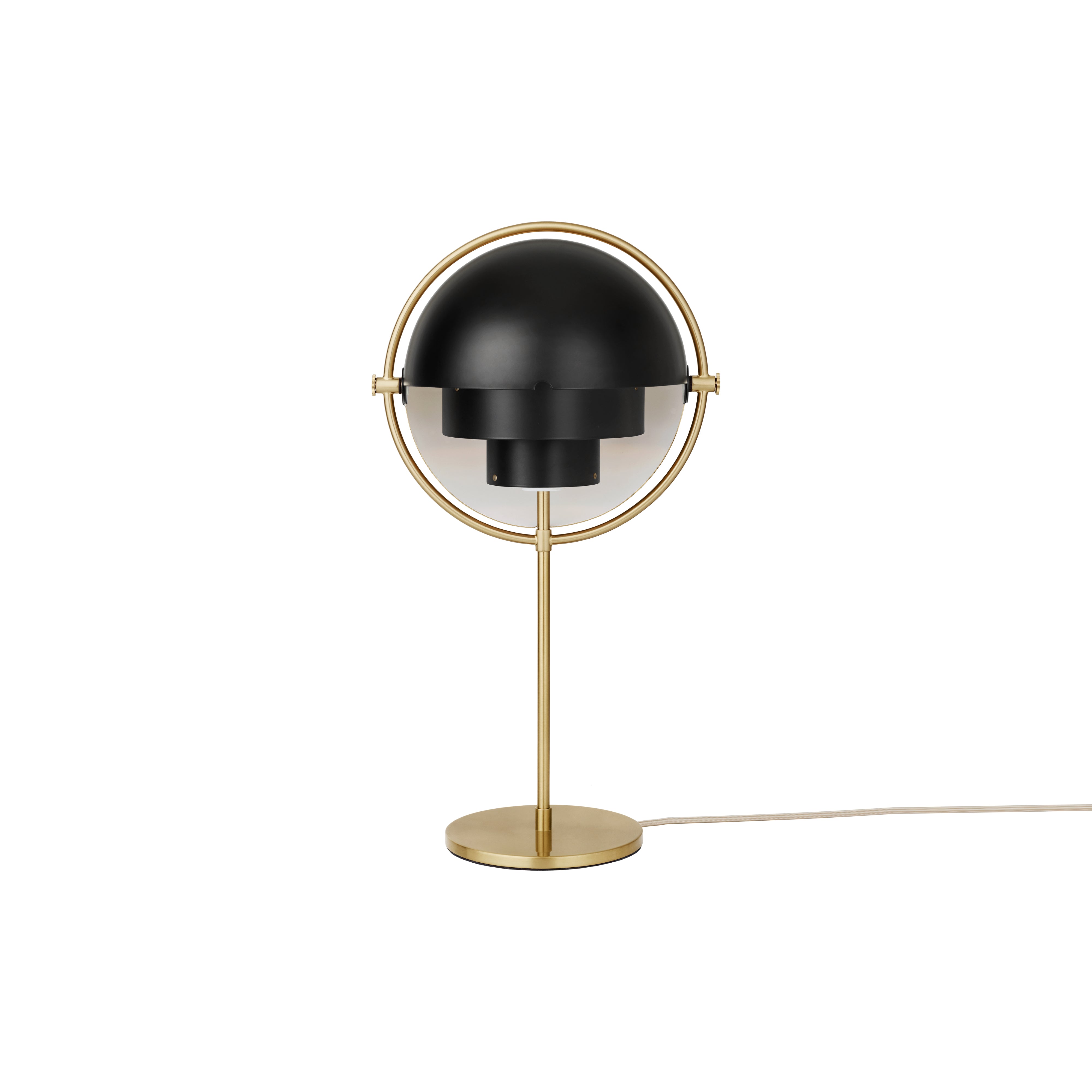 Multi-Lite Table Lamp: Brass + Black Semi Matt