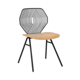 Wood and Wire Chair: Black