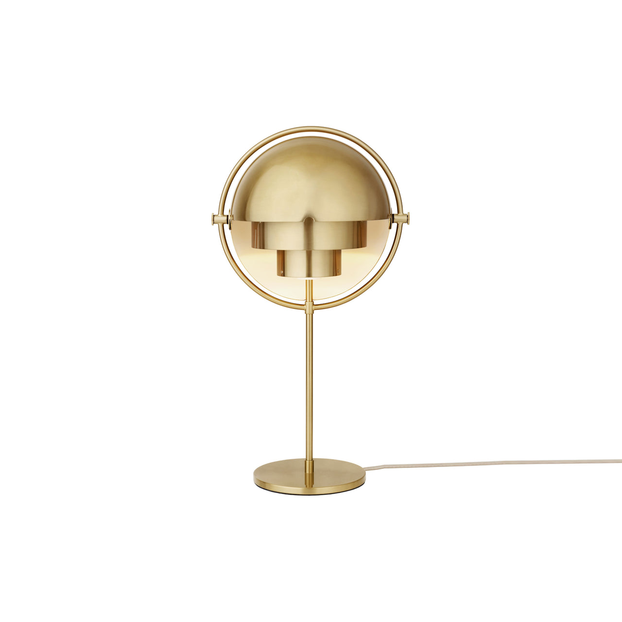 Multi-Lite Table Lamp: Brass + Shiny Brass