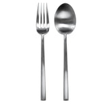 Rondo Flatware: Brushed Steel: Serving Fork + Spoon