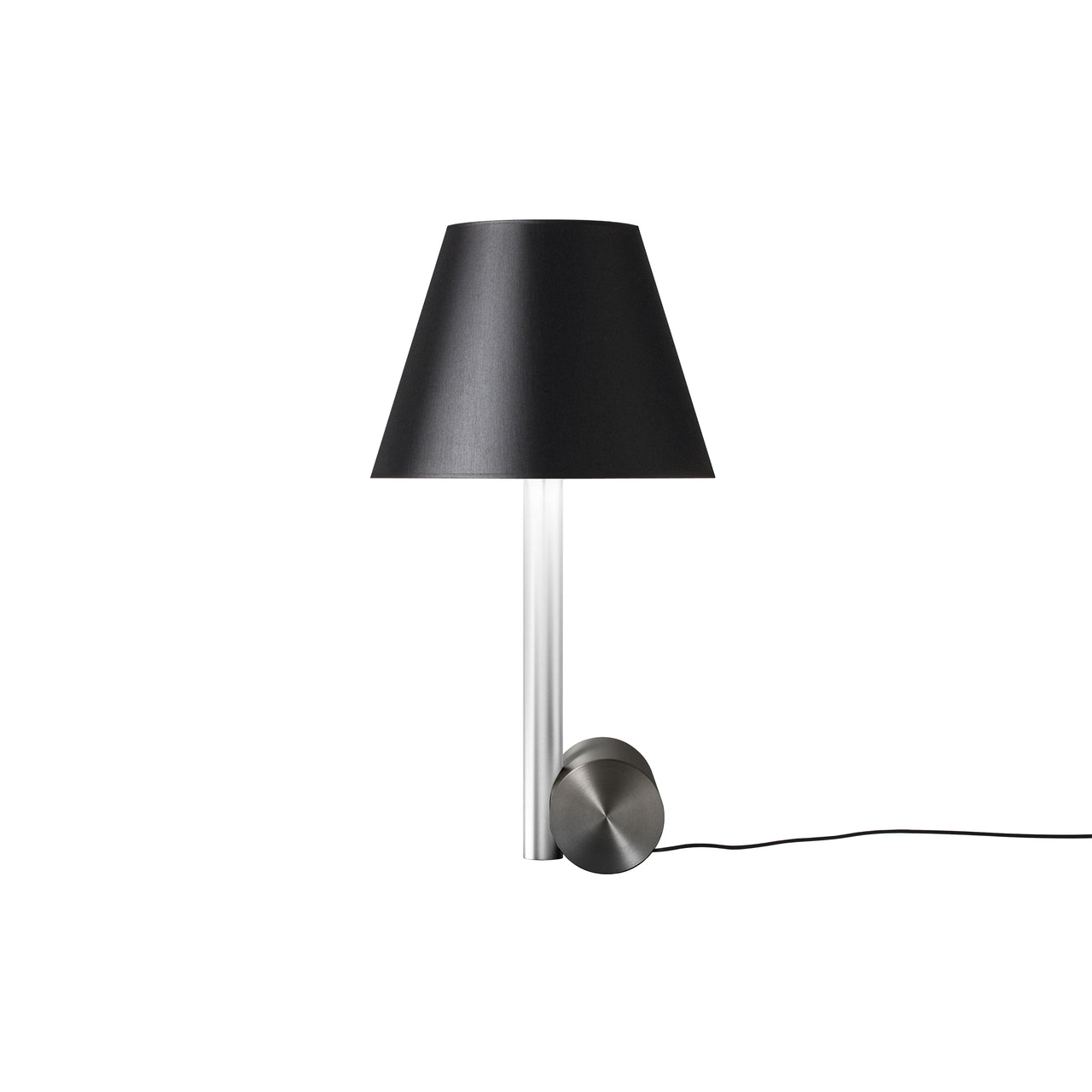 Calé(e) Table Lamp: Extra Small + Polished Nickel + Polished Graphite + Black Chinette