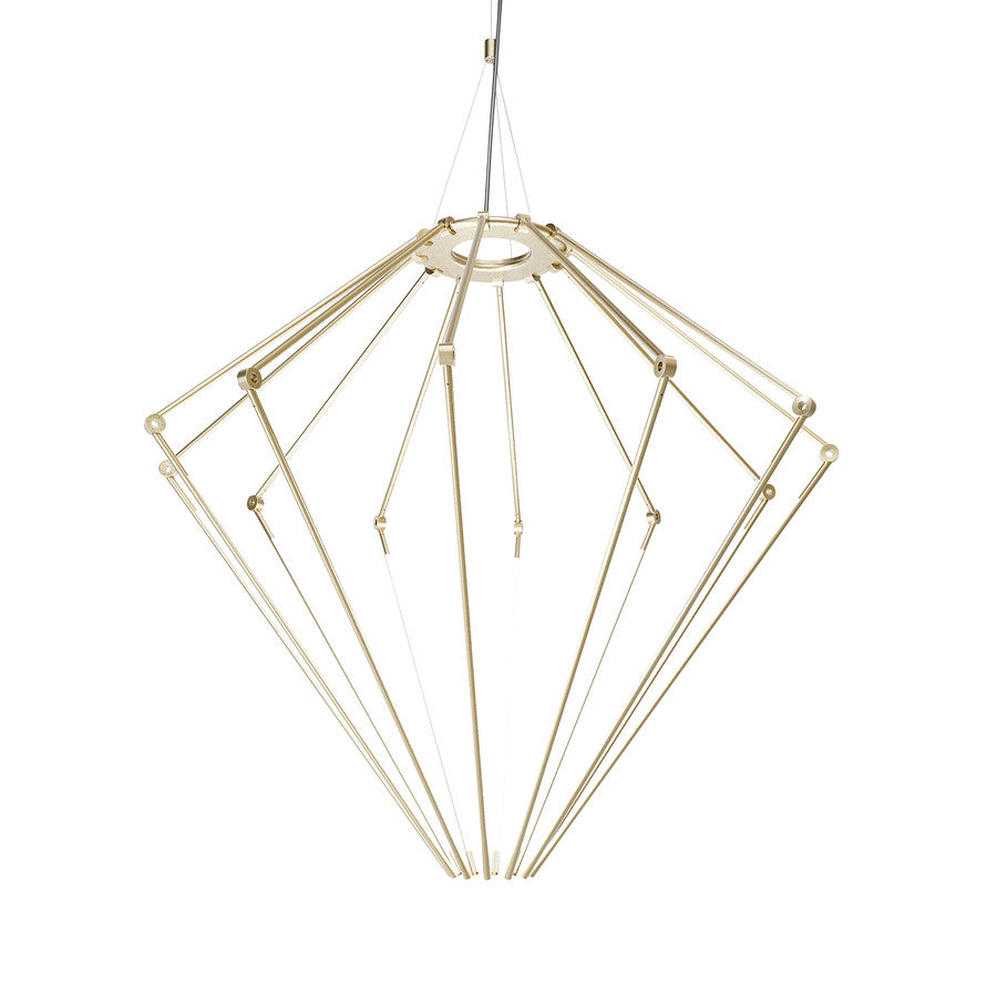 Thin Chandelier: Satin Brass