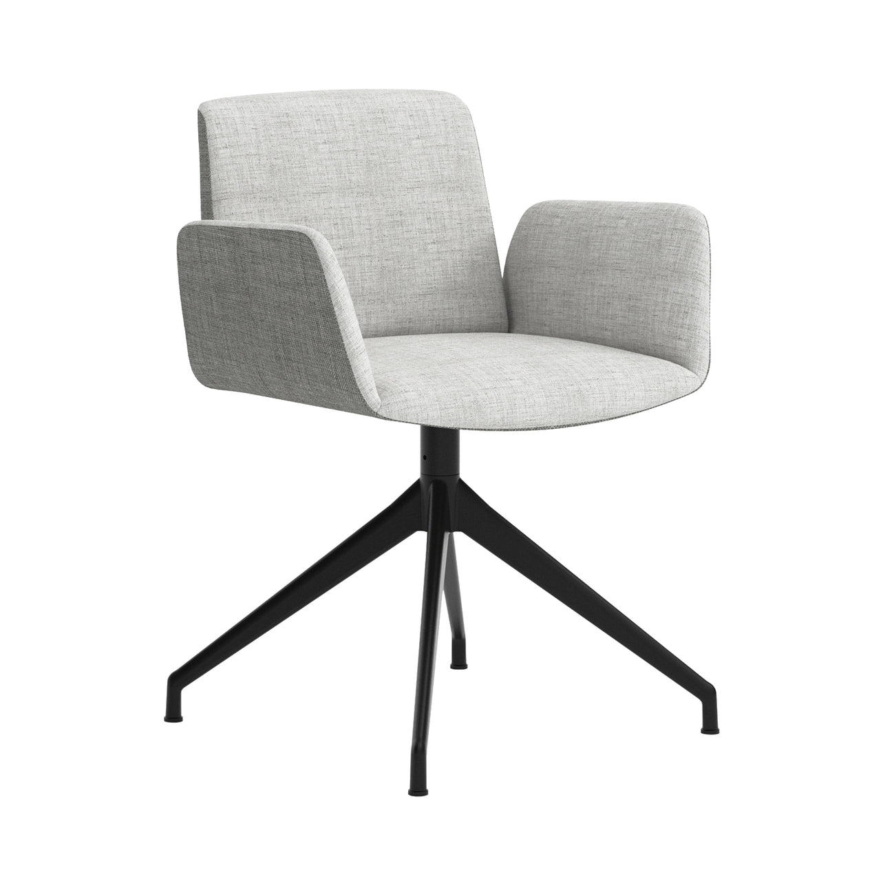 Hug 4 Star Swivel Base Chair: Fully Upholstered + Black