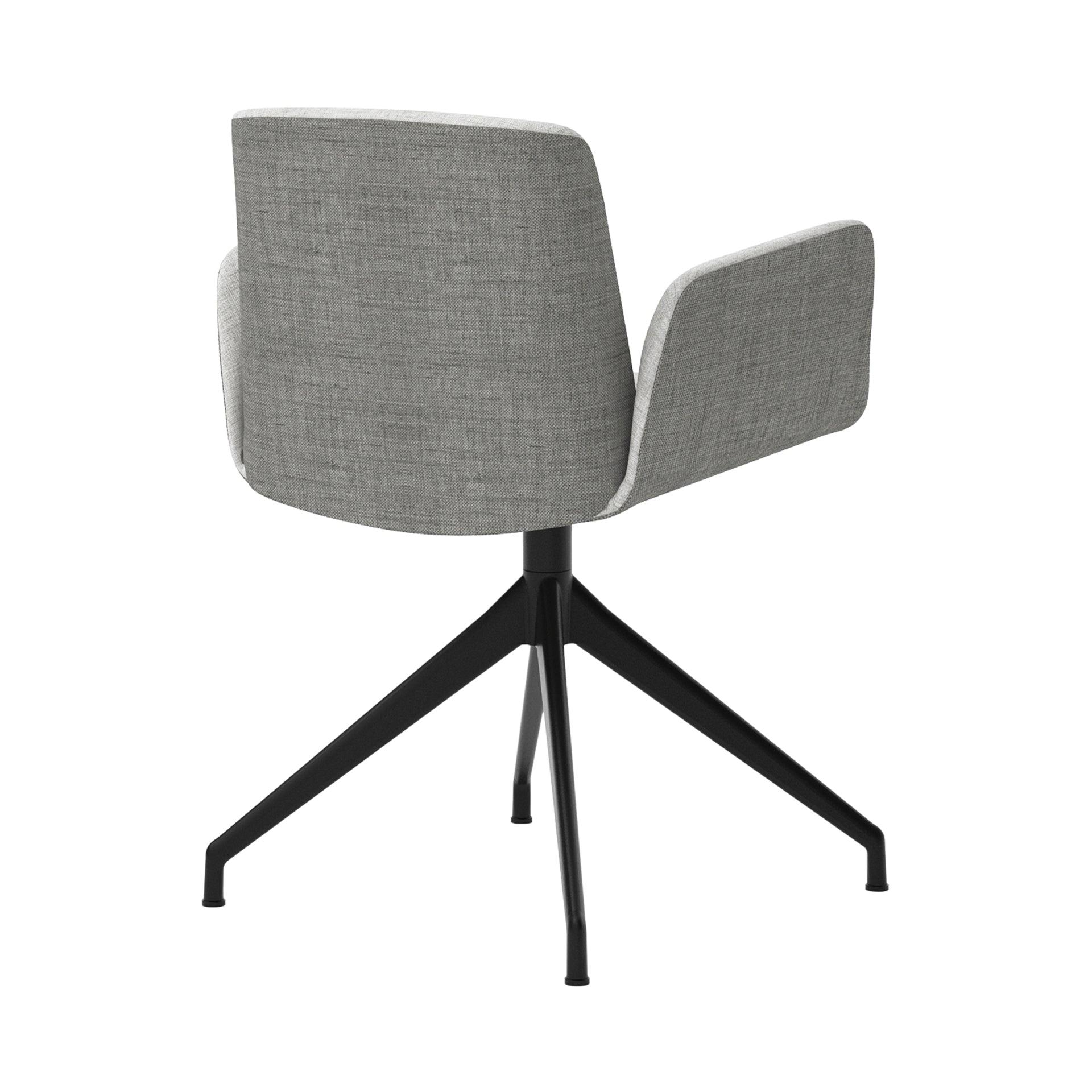 Hug 4 Star Swivel Base Chair: Fully Upholstered + Black
