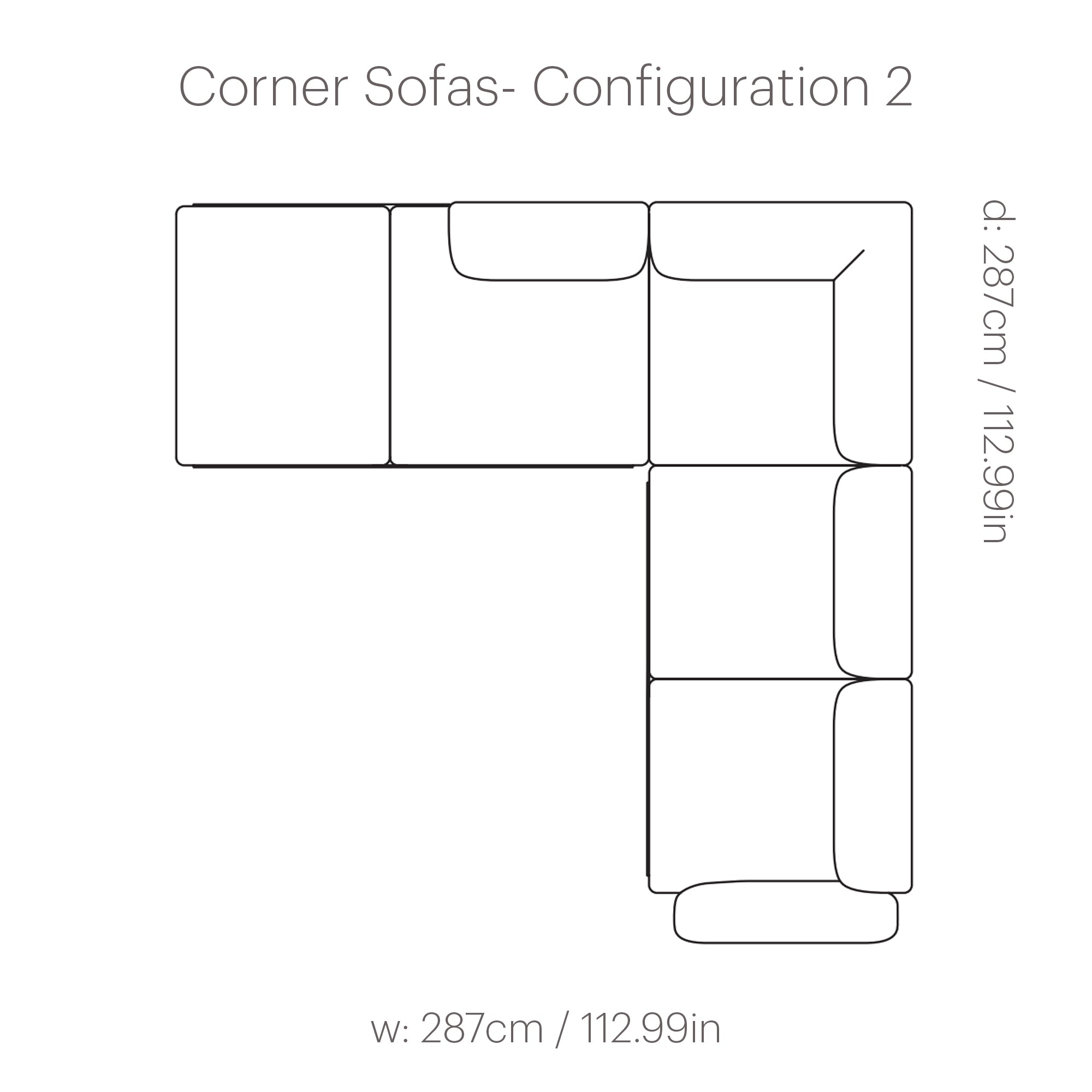 In Situ Modular Sofa: Corner + Configuration 2