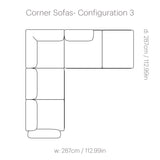 In Situ Modular Sofa: Corner + Configuration 3